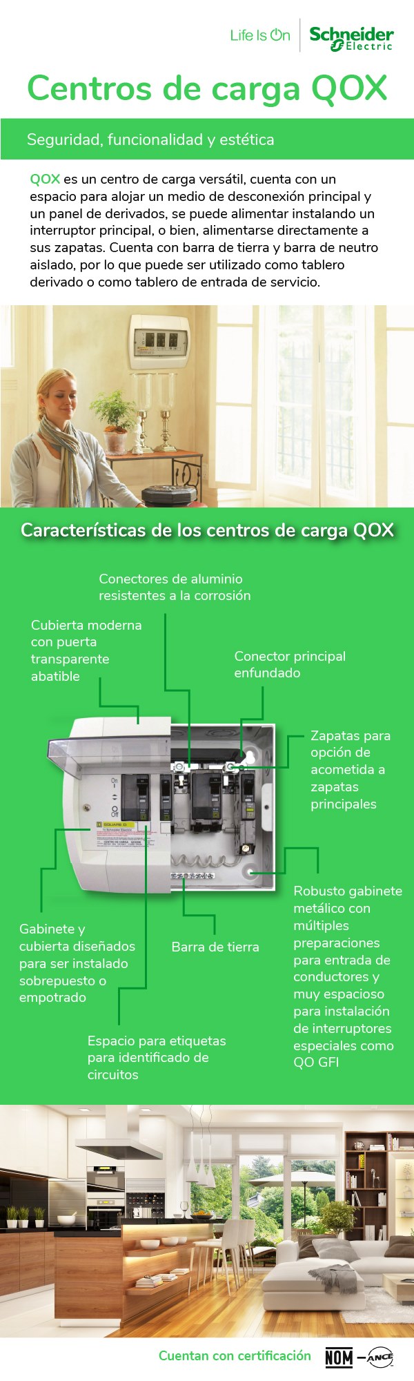 Centros de Carga QOX Schneider Electric Home Depot México